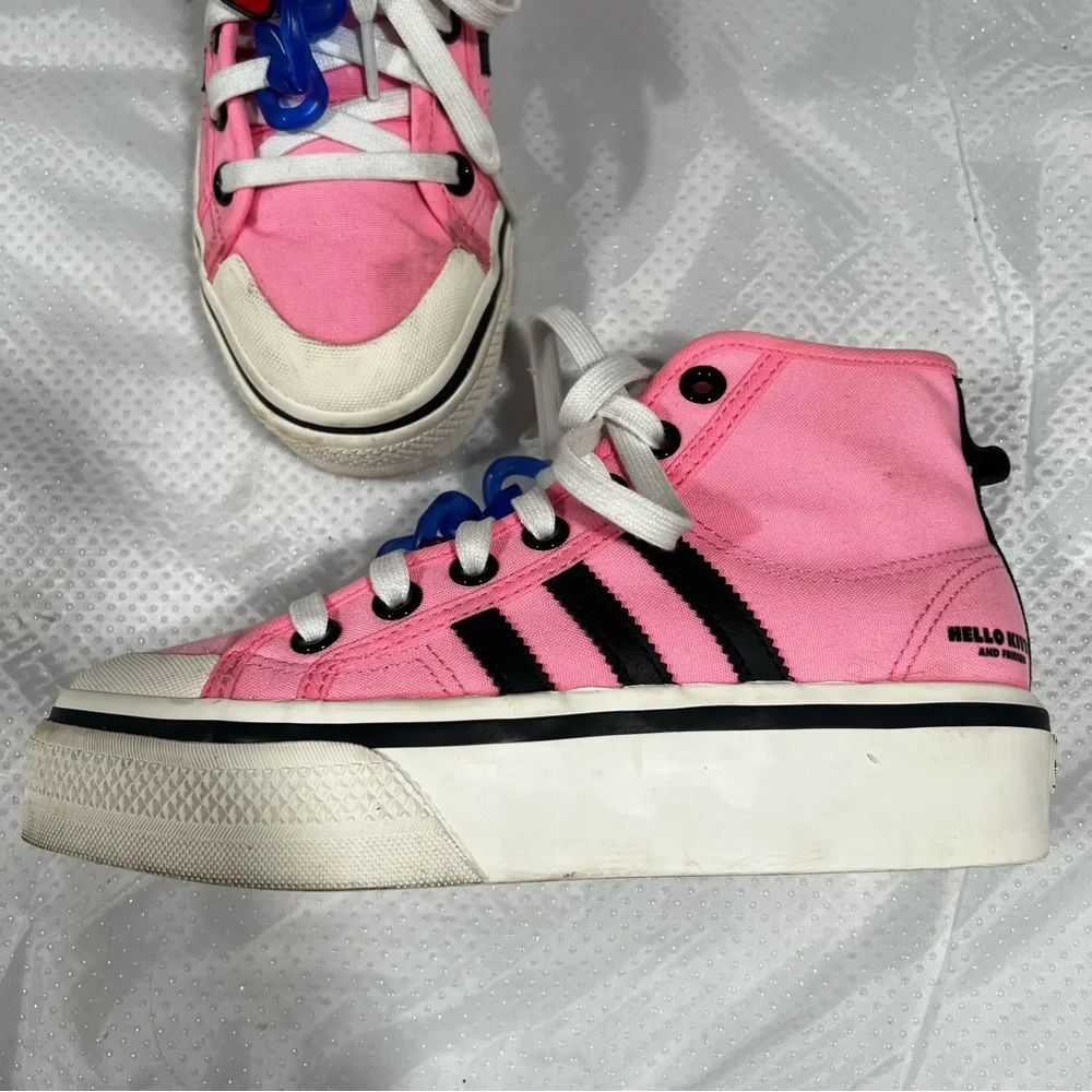 adidas Hello Kitty x Nizza Platform Sneaker Pink Women’s Sz 5.5 - Picture 6 of 16